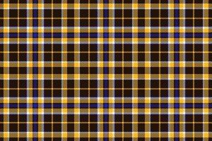 Vibrant yellow and blue plaid pattern on a dark background. Perfect for textile design, fashion, website backgrounds, or any project needing a bold, geometric texture. vector