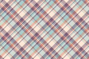 Age seamless pattern background, chic texture tartan textile. Harvest fabric check plaid in pastel and white colors. vector