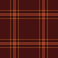 Elegant autumnal plaid pattern in rich burgundy and orange tones. Perfect for fallthemed designs, textiles, or website backgrounds. This seamless texture evokes warmth, comfort, and rustic charm. vector