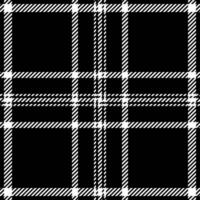 Stylish black and white plaid pattern. Perfect for textile design, fashion, website backgrounds, or any project needing a bold, graphic texture. vector