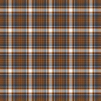 Collection texture tartan pattern, neutral fabric check textile. Editable seamless background plaid in dark and orange colors. vector