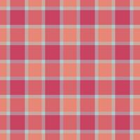 Vibrant coral and rose plaid pattern. Seamless texture ideal for textile design, website backgrounds, or packaging. Evokes a feeling of warmth, comfort, and style. vector