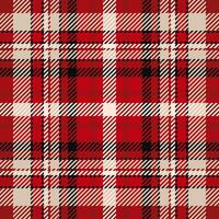 Elegance textile texture seamless, vivid plaid tartan background. Scenery fabric check pattern in red and light colors. vector