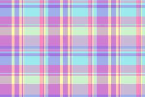 Kind plaid fabric pattern, symmetry texture seamless check. Weave background textile tartan in light and purple colors. vector