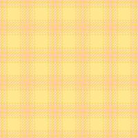 Woven background textile , tailor plaid fabric tartan. Nostalgic check pattern texture seamless in amber and light goldenrod colors. vector