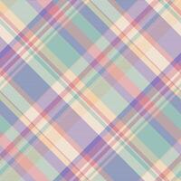 Motif texture pattern, wrapping check tartan background. Intricate plaid textile seamless fabric in light and pastel colors. vector