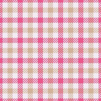 Vibrant pink and beige gingham pattern. Perfect for textile design, website backgrounds, or scrapbooking projects. This cheerful, retroinspired check evokes feelings of warmth and nostalgia. vector