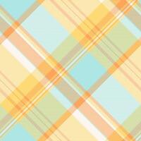 Golf pattern texture, picnic fabric background tartan. 40s textile seamless plaid check in amber and sea shell colors. vector