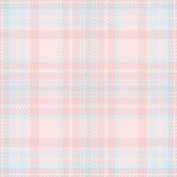 Machinery plaid textile background, victorian fabric seamless texture. Horizontal pattern check tartan in light and misty rose colors. vector