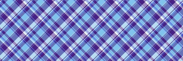 Paint pattern check , cyan tartan seamless textile. Funky plaid fabric texture background in blue and light colors. vector