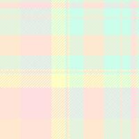Cosy texture check fabric, package plaid tartan. Messy seamless textile pattern background in light and blanched almond colors. vector