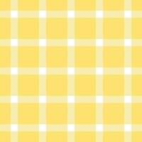 Tablecloth plaid seamless background, kid textile fabric. Sun pattern texture tartan check in yellow and white colors. vector