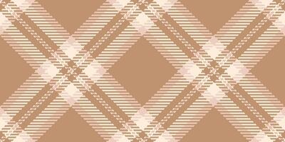 Square seamless texture fabric, strong tartan pattern. Worldwide plaid check textile background in orange and antique white colors. vector