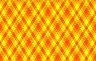 Vibrant diagonal plaid pattern in sunny yellow and fiery orange. Perfect for backgrounds, textiles, packaging, and autumnal designs. This energetic texture evokes warmth, energy, and optimism. vector