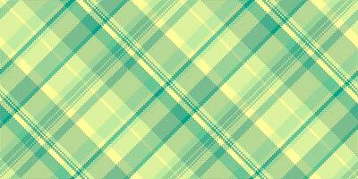 Fresh pastel green and yellow plaid pattern. Perfect for textile design, backgrounds, or website templates. This vibrant, seamless texture evokes feelings of spring and tranquility. vector