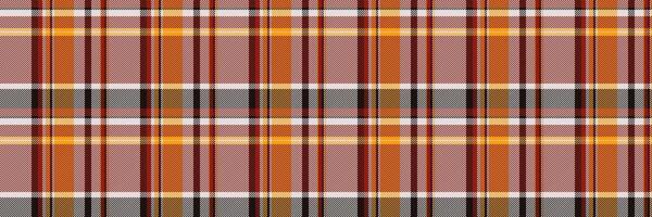 Folk check fabric seamless, cultural plaid tartan pattern. Professional background textile texture in red and white colors. vector
