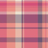 Subtle peach and purple plaid pattern. Perfect for textile design, fashion, home decor, or website backgrounds. Elegant and versatile, this seamless texture offers a soft, sophisticated aesthetic. vector