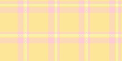 Pastel yellow and pink plaid pattern. Soft, delicate texture perfect for backgrounds, websites, or textile designs. Evokes feelings of warmth, comfort, and springtime. vector