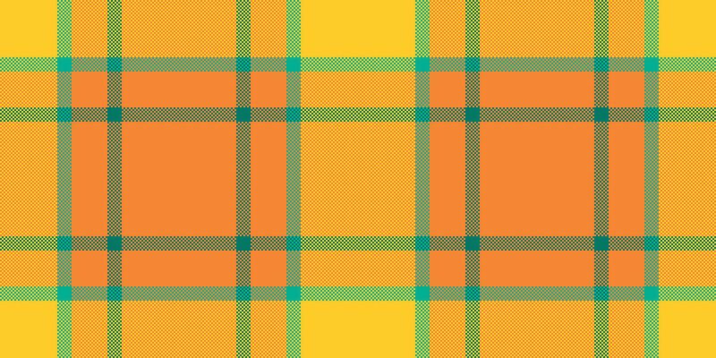 Mexican check pattern seamless, beautiful background fabric textile. Fur tartan texture plaid in orange and yellow colors.