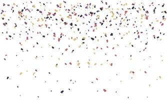 Abstract colorful confetti falling on white background. Perfect for celebration, joy, festivity, and party themes. Use as overlay, texture, or design element. vector