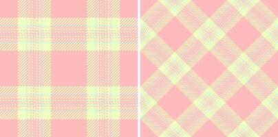 Background texture pattern of fabric check tartan with a plaid textile seamless. Set in rainbow colors. Eco friendly packaging ideas for products. vector