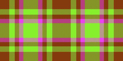 Skirt tartan plaid , network pattern fabric background. Front texture check textile seamless in orange and green colors. vector