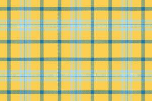 Vibrant yellow and blue plaid pattern. Perfect for textile design, website backgrounds, or cheerful branding. This seamless texture evokes feelings of warmth, optimism, and style. vector