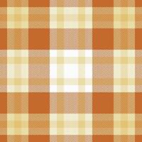 Warm autumnal plaid pattern in beige and burnt orange. Perfect for fallthemed designs, textiles, and seasonal branding. The herringbone weave adds texture and visual interest. vector