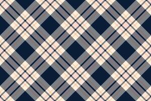 Elegant navy and peach plaid pattern. Perfect for textile design, apparel, wrapping paper, or website backgrounds. This seamless texture offers a sophisticated and stylish aesthetic. vector