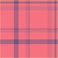 Female tartan pattern, geometric check seamless texture. Spanish textile fabric background plaid in red and violet colors. vector