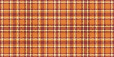 Warm autumnal plaid pattern, perfect for fallthemed designs. This seamless texture features rich orange and brown hues, ideal for backgrounds, textiles, and seasonal projects. vector