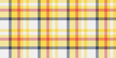 Patterned fabric tartan textile, shirt check plaid . Rustic texture background pattern seamless in yellow and white colors. vector