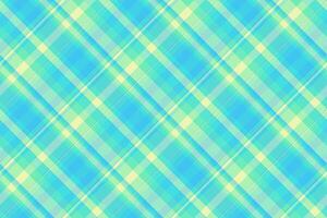 Rich tartan textile pattern, harvest plaid seamless. Hounds tooth background texture check fabric in teal and cyan colors. vector