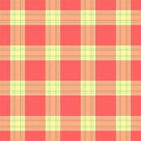 Vichy fabric pattern seamless, christmas ornament texture tartan check. Christmas card textile background plaid in orange and red colors. vector