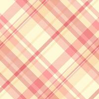 Awesome fabric textile, tweed texture background plaid. Italian check tartan pattern seamless in red and light goldenrod yellow colors. vector