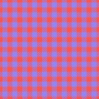 Age texture fabric check, sexy tartan seamless background. Covering pattern textile plaid in red and indigo colors. vector