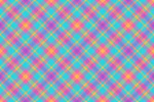 Network tartan plaid, ragged textile texture pattern. Beautiful fabric background seamless check in cyan and pink colors. vector