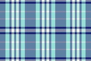 Neutral seamless texture textile, seasonal background pattern fabric. Checked check tartan plaid in teal and midnight blue colors. vector