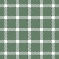 Elegant sage green and white plaid pattern. Perfect for textile design, wrapping paper, or website backgrounds. This classic check evokes feelings of comfort and style. vector