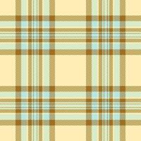 Elegant pastel plaid pattern in soft yellow, light blue, and brown. Perfect for textile design, website backgrounds, or crafting projects. vector