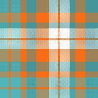 Sewing pattern texture, empty plaid textile background. Hobby tartan seamless check fabric in cyan and bright colors. vector