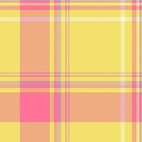 Size fabric pattern plaid, asymmetric seamless check. Lumberjack textile background tartan texture in yellow and red colors. vector