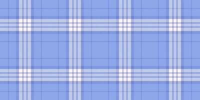 Christmas card tartan pattern textile, pano plaid fabric background. Tidy seamless check texture in blue and sea shell colors. vector