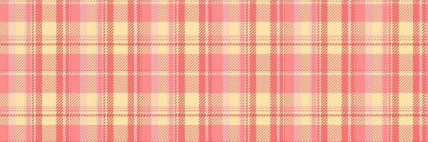 Soft pastel pink and yellow plaid pattern. Perfect for textile design, fashion, and website backgrounds. This delicate, seamless texture evokes feelings of warmth and comfort. vector