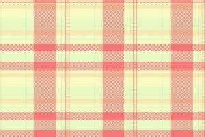 Difficult texture seamless check, crease textile background . Strong fabric tartan pattern plaid in light and red colors. vector