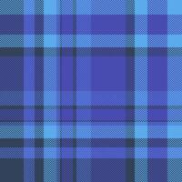 Scarf background pattern texture, internet check plaid seamless. Neutral fabric textile tartan in blue and cyan colors. vector