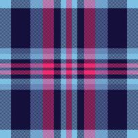 Vibrant pink and blue plaid pattern. Perfect for textile design, fashion, website backgrounds, or scrapbooking. This seamless texture offers a bold, modern aesthetic with a touch of classic charm. vector