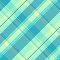 Luxury check background, coloured tartan textile fabric. Book plaid seamless texture pattern in mint and cyan colors. vector