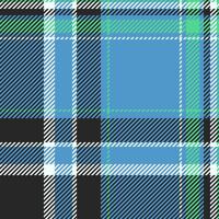 Floor plaid textile, heritage fabric pattern tartan. Creativity check texture background seamless in cyan and grey colors. vector