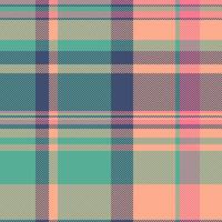 Soft, pastel plaid pattern in teal, peach, and mauve. Perfect for textile design, fashion, or website backgrounds. vector